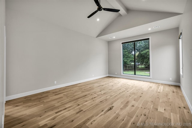 6364 N Blue Sage Dr, Owasso, OK 74055 - empty room with wood finished floors, recessed lighting, and ceiling fan
