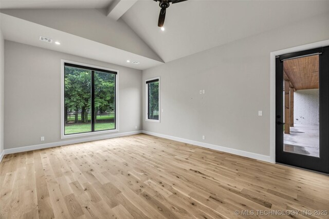 6364 N Blue Sage Dr, Owasso, OK 74055 - unfurnished room featuring light wood finished floors, recessed lighting, and a ceiling fan