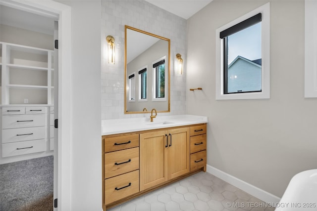 6364 N Blue Sage Dr, Owasso, OK 74055 - full bathroom with vanity and tile patterned floors