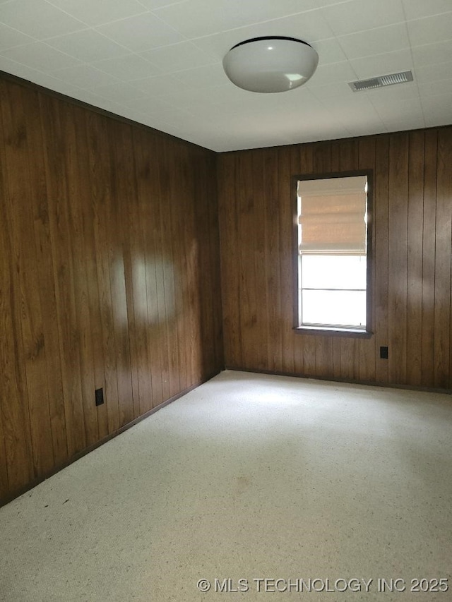 1296 Robin Hood Rd, Eufaula, OK 74432 - unfurnished room with wood walls