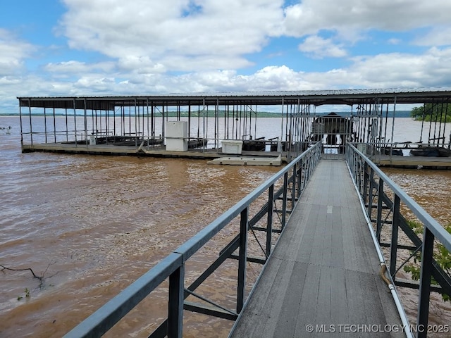 1296 Robin Hood Rd, Eufaula, OK 74432 - dock featuring a water view