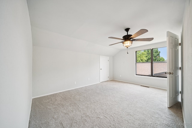 7927 S 86th E Ave, Tulsa, OK 74133 - carpeted empty room featuring lofted ceiling and ceiling fan