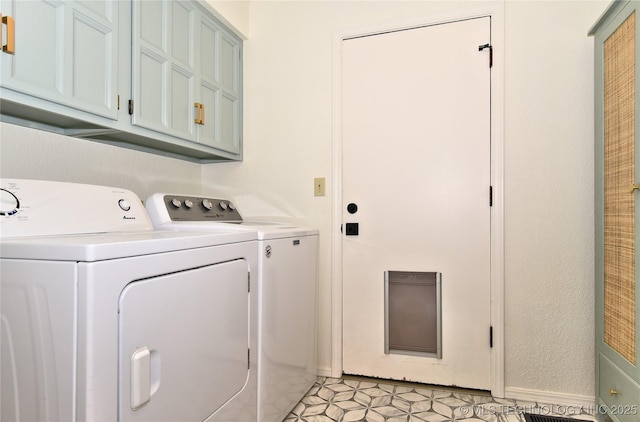 8504 S Winston Ave, Tulsa, OK 74137 - washroom featuring washing machine and dryer and cabinet space