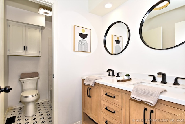 8504 S Winston Ave, Tulsa, OK 74137 - bathroom with double vanity and baseboards