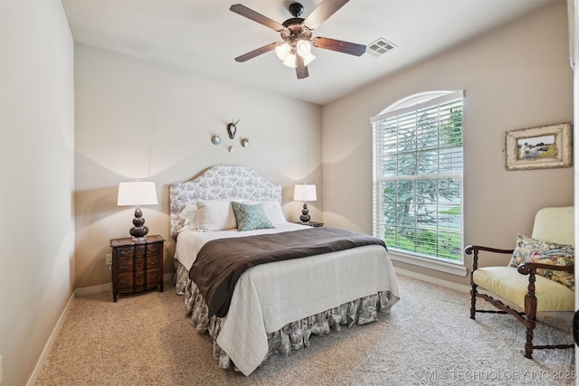 4733 S 167th E Pl, Tulsa, OK 74134 - bedroom with multiple windows, carpet floors, and a ceiling fan