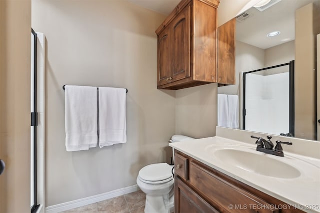 4733 S 167th E Pl, Tulsa, OK 74134 - full bath featuring a stall shower, vanity, and tile patterned flooring