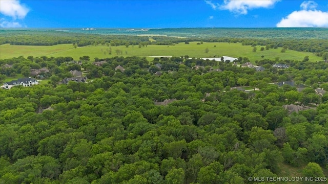 20565 E Clear Brook Rd, Owasso, OK 74055 - aerial view of a heavily wooded area