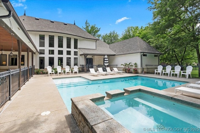 20565 E Clear Brook Rd, Owasso, OK 74055 - view of pool with a patio area and a pool with connected hot tub