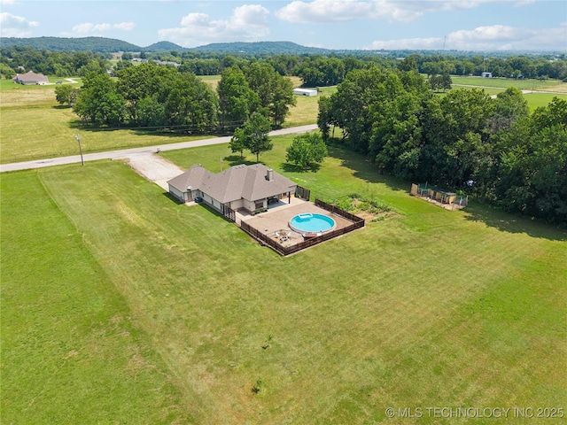14400 E Willow Way, Claremore, OK 74019 - aerial view of sparsely populated area featuring a pool area
