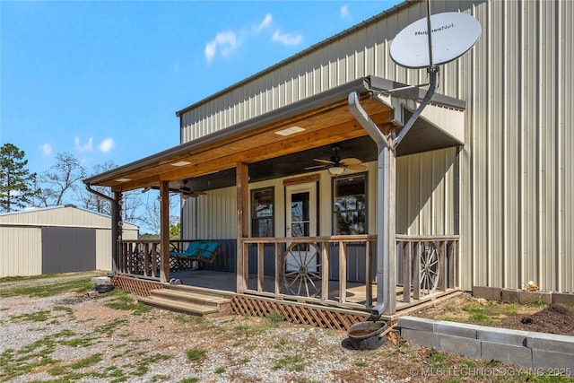 46367 County Road 553, Colcord, OK 74338 - view of home's exterior with ceiling fan