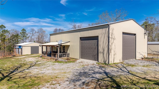 46367 County Road 553, Colcord, OK 74338 - view of detached garage