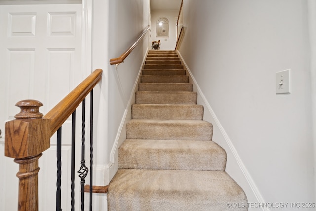 7721 E 101st Pl, Tulsa, OK 74133 - stairs featuring carpet flooring