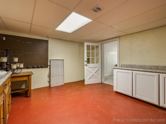 109 E Bk 800th Rd, Stigler, OK 74462 - unfurnished dining area featuring a drop ceiling