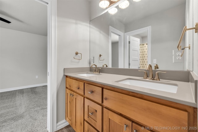 7380 Royalwood Way, Tulsa, OK 74131 - full bath featuring double vanity and baseboards