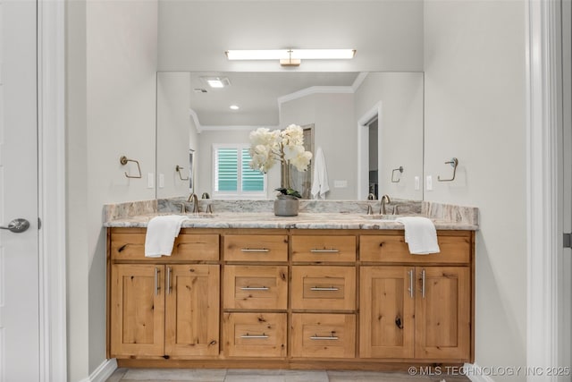 7380 Royalwood Way, Tulsa, OK 74131 - full bath with crown molding and double vanity