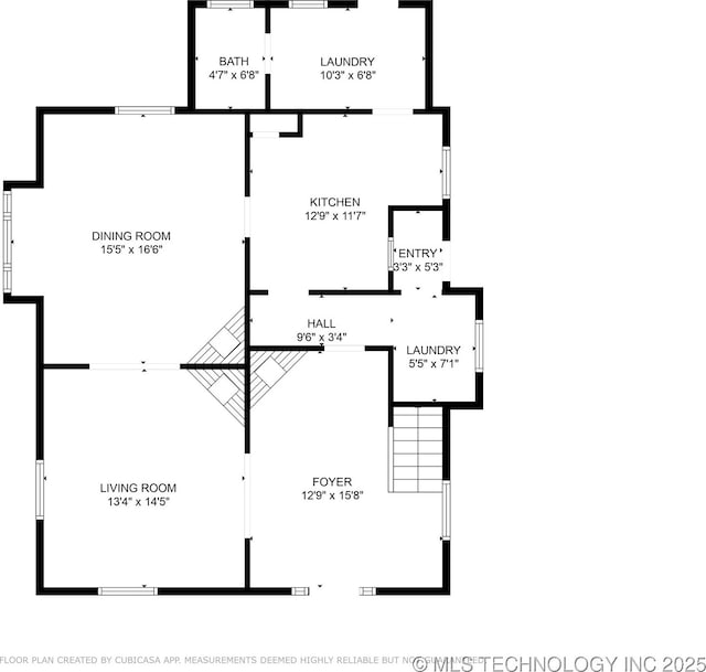 415 S 13th St, Muskogee, OK 74401 - view of home floor plan