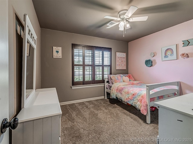 7616 E 84th St, Owasso, OK 74021 - carpeted bedroom featuring baseboards and ceiling fan