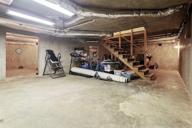 9644 Ew 19 Rd, Nowata, OK 74048 - unfinished below grade area featuring stairs