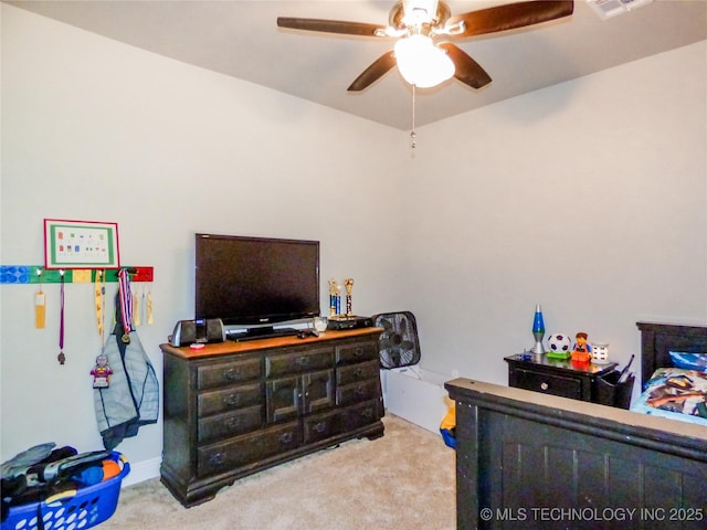 414467 E 1090th Rd, Checotah, OK 74426 - bedroom featuring carpet and a ceiling fan