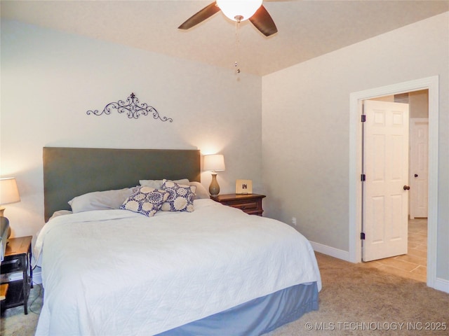 414467 E 1090th Rd, Checotah, OK 74426 - carpeted bedroom with baseboards and ceiling fan