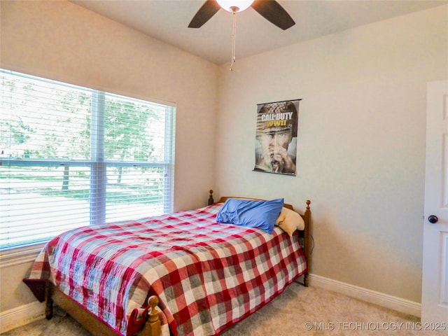 414467 E 1090th Rd, Checotah, OK 74426 - bedroom with light colored carpet and a ceiling fan