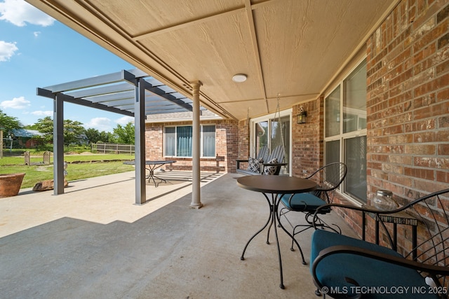 12920 E 183rd St S, Bixby, OK 74008 - view of patio / terrace featuring a pergola