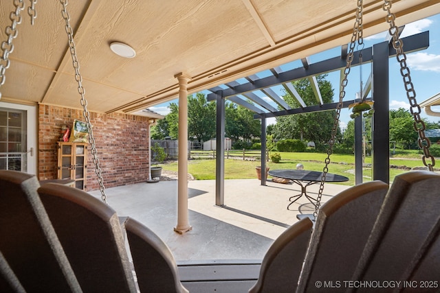 12920 E 183rd St S, Bixby, OK 74008 - view of patio with a pergola