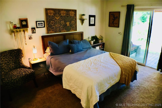 330 Kiamichi, Eufaula, OK 74432 - bedroom with carpet floors and access to outside