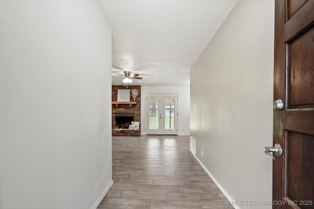 30078 E 143rd St S, Coweta, OK 74429 - hall featuring baseboards and light wood-style flooring