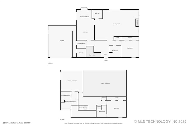 2012 N Santa Fe Ave, Tulsa, OK 74127 - view of property floor plan