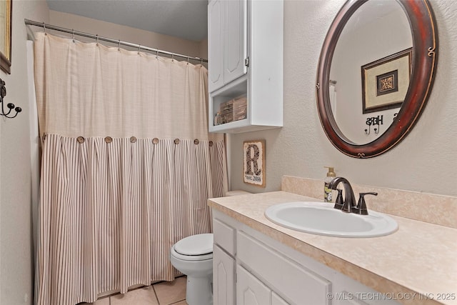 367 Elm, Lone Grove, OK 73443 - full bath featuring vanity, tile patterned floors, and a shower with shower curtain