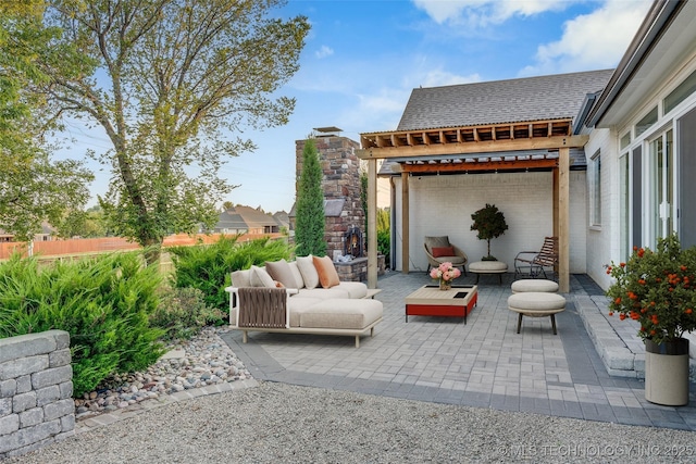 6904 E 86th Pl N, Owasso, OK 74055 - view of patio / terrace featuring an outdoor hangout area