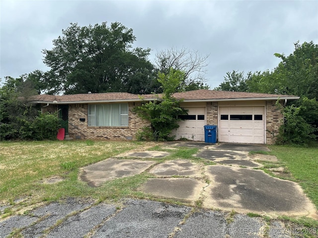 1581 S Velma, Atoka, OK 74525 - single story home with concrete driveway, brick siding, and a front lawn