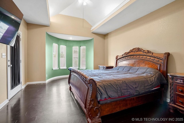 524 S 67th St, Broken Arrow, OK 74014 - bedroom featuring lofted ceiling and wood finished floors