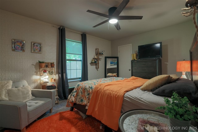 204 W Albuquerque St, Broken Arrow, OK 74011 - bedroom with carpet floors and ceiling fan