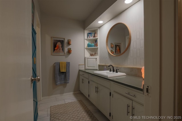 204 W Albuquerque St, Broken Arrow, OK 74011 - bathroom featuring vanity and recessed lighting