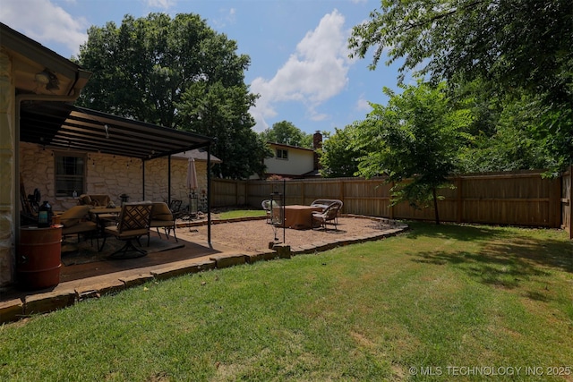 204 W Albuquerque St, Broken Arrow, OK 74011 - fenced backyard featuring a patio area