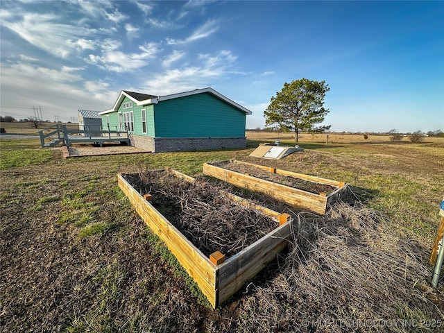 37103 S 4390th Rd, Adair, OK 74330 - view of grassy yard featuring a vegetable garden and a view of countryside