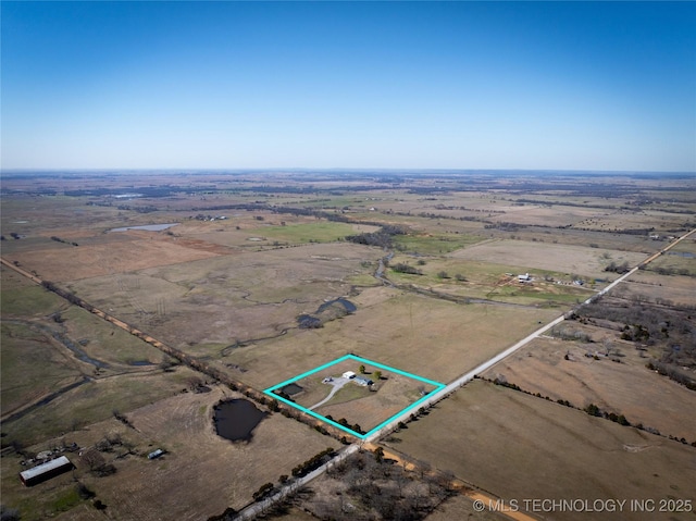 37103 S 4390th Rd, Adair, OK 74330 - overview of rural landscape featuring property boundaries highlighted