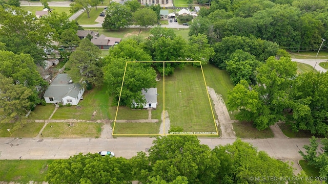 816 S Choctaw Ave, Bartlesville, OK 74003 - aerial view of property's location featuring property boundaries highlighted