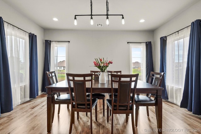 14271 S College Ave, Bixby, OK 74008 - dining space featuring light wood finished floors and recessed lighting