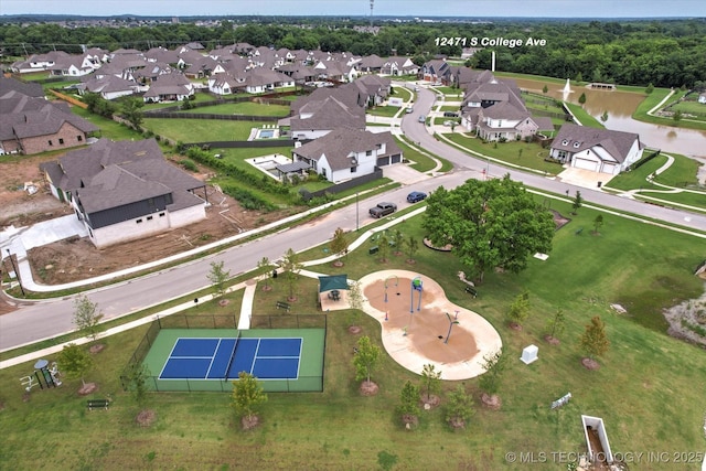 14271 S College Ave, Bixby, OK 74008 - aerial view of property's location with nearby suburban area and a nearby body of water