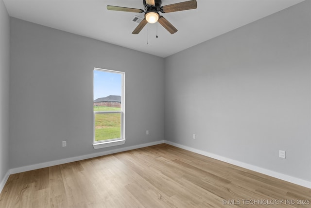 59 Michael, Durant, OK 74730 - spare room featuring light wood-style flooring and a ceiling fan