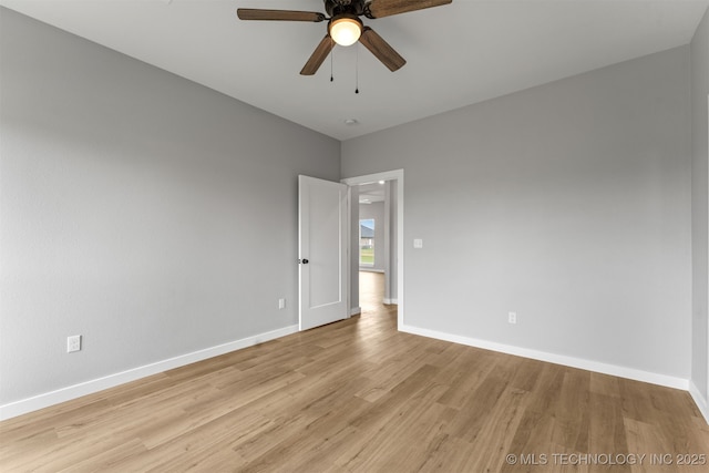 59 Michael, Durant, OK 74730 - spare room with light wood-type flooring and a ceiling fan