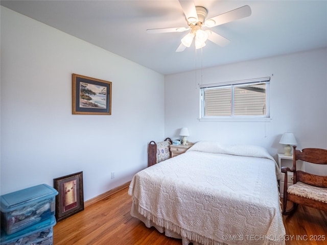 1508 E Seminole Ave, Mcalester, OK 74501 - bedroom featuring light wood finished floors and ceiling fan