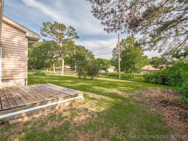 1508 E Seminole Ave, Mcalester, OK 74501 - view of yard with a wooden deck