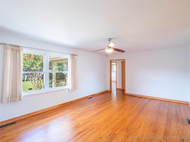 1508 E Seminole Ave, Mcalester, OK 74501 - unfurnished room featuring light wood finished floors and ceiling fan
