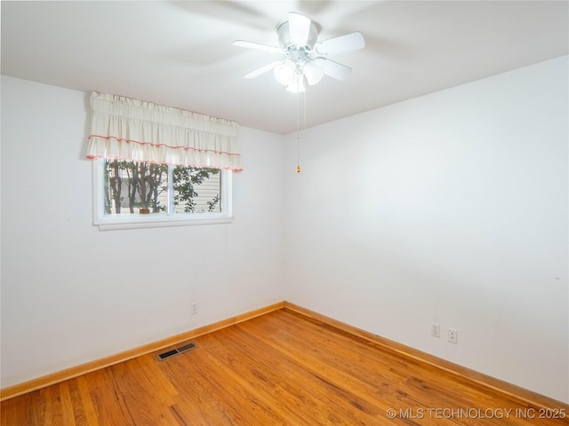 1508 E Seminole Ave, Mcalester, OK 74501 - spare room with light wood-style floors and ceiling fan
