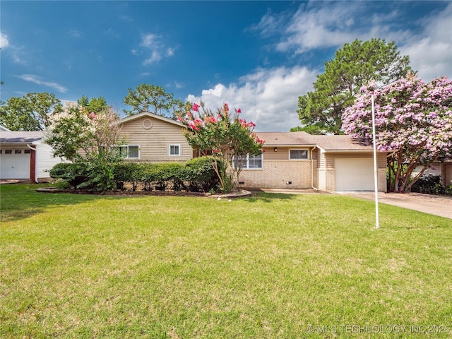 1508 E Seminole Ave, Mcalester, OK 74501 - single story home with a garage, concrete driveway, brick siding, and a front lawn