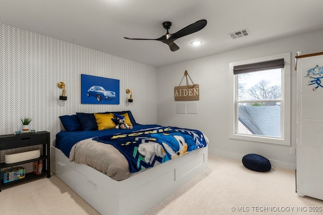 1035 E 36th Pl, Tulsa, OK 74105 - carpeted bedroom featuring ceiling fan and baseboards